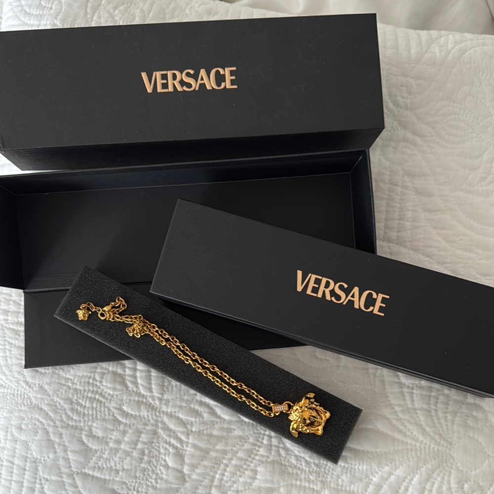Authentic Versace Gold Medusa Necklace